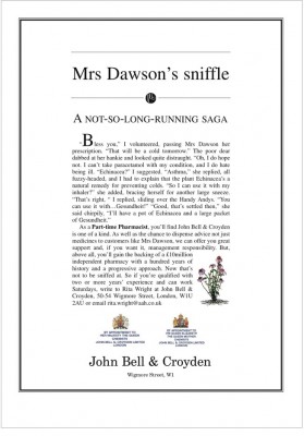 John Bell and Croydon - Advertisement